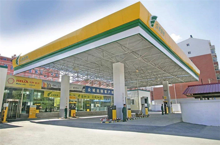 鹤岗加气站钢结构网架案例7